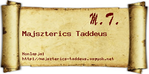 Majszterics Taddeus névjegykártya